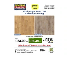 Transform your space with Vitality Style 8mm Click Laminate Flooring