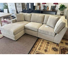 Luxury Corner Sofa / L-Shape Velvet & Plush Fabric Couch (Fast Free Delivery)