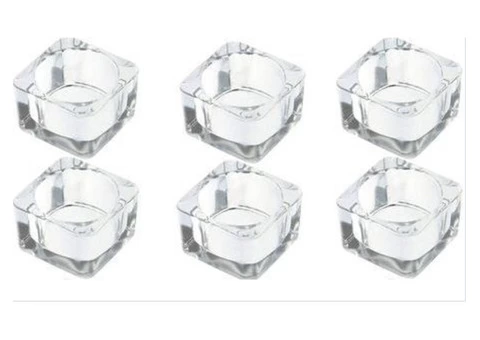 Square Tealight Holder Clear