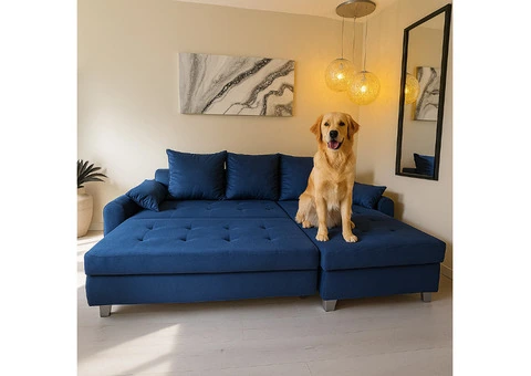 Berlin Sofa Bed! Brand New Berlin Sofabed With Ottoman For Sale,Next Day Delivery - 3/4
