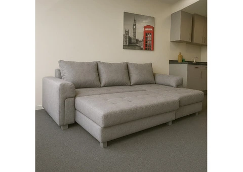 Berlin Sofa Bed! Brand New Berlin Sofabed With Ottoman For Sale,Next Day Delivery - 1/4
