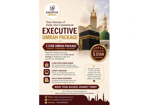 Executive Umrah Packages A Comfortable and Hassle Free Way to Perform Umrah