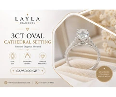 Timeless Elegance of Oval Cathedral Diamond Rings | Layla Diamonds