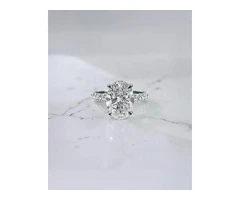 2ct Oval Cathedral Diamond  Timeless Luxury & Refined Brilliance