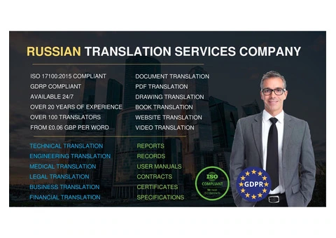 Russian Certified Translation Services in the UK