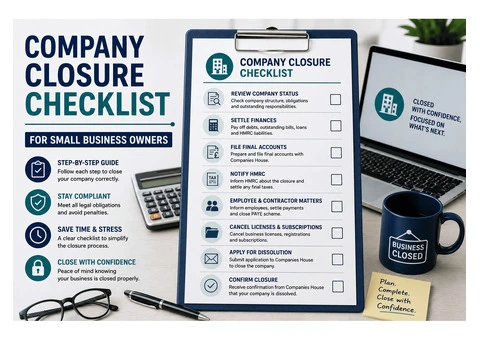 Company Closure Checklist for Small Business Owners!