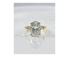 Luxury Cathedral Set Ring with Exceptional Diamond Sparkle