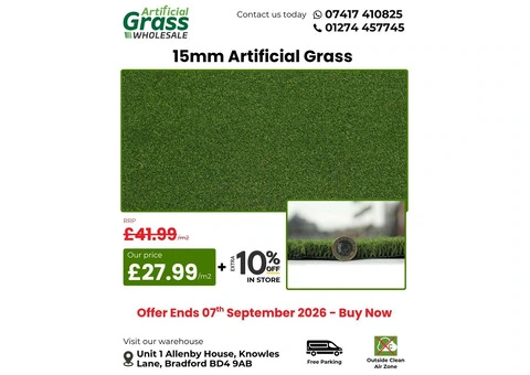15mm Artificial Grass – Trade Offer!