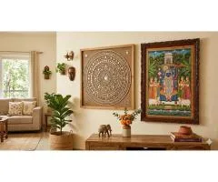 Buy Indian Heritage Limpan Pichwai Artwork for Living Room Wall Styling