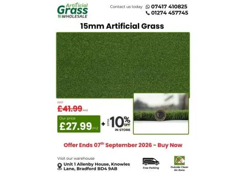 15mm Artificial Grass Available in Bradford – Trade & Public
