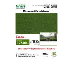 15mm Artificial Grass Available in Bradford – Trade & Public