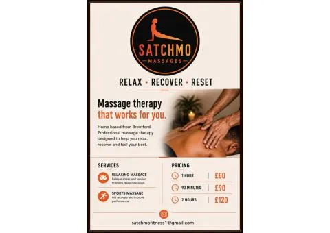 Sports & Relaxing Massage | Home-based in Brentford | £60