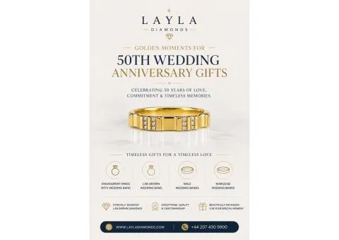 Golden Moments for 50th Wedding Anniversary Gifts | Layla Diamonds