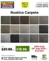 Rustico Carpets from £18.99/m² – Limited Time Offer