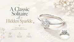 1.50ct Round Solitaire Hidden Halo Engagement Ring Elegance