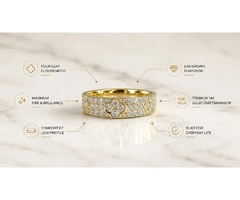 Lab Grown Diamonds: Premium Clover Bands with Timeless Elegance
