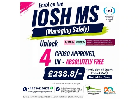 IOSH Managing Safely Course Training UK | Green World Group UK