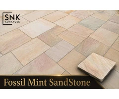 Hardwearing Fossil Mint Indian Sandstone UK