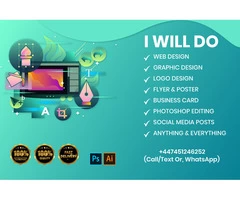 Website Design, Logo Design, Graphic Design, Flyer, leaflet, business card, menu card design service