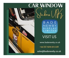 Get Your Brand Noticed With Our Car Window Stickers In UK