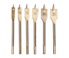 6 Pc Flat Wood Drill Bit Set