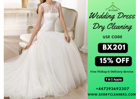 Hire BX Dry cleaners for Professional Wedding Dress cleaning service - 1/4