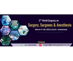 3rd World Congress on Surgery, Surgeons & Anesthesia
