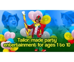 Childrens Entertanier CLOWN MAGICIANFace Painter Balloon modeller London party hire