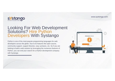 Looking For Web Development Solutions? Hire Python Developers With Systango
