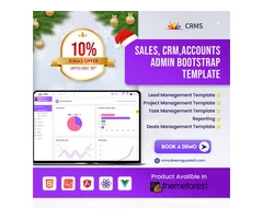 CRMS - Sales, CRM, Accounts Admin Bootstrap Template
