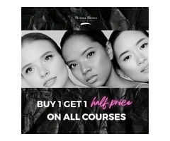 Buy 1 get 1 half price on our henna brows and brow lamination courses