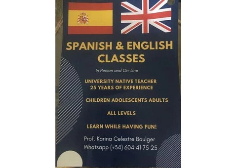 Spanish Language teacher via Skype (from Málaga, Spain)
