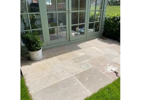 Raj Green Indian Sandstone Paving Slabs – Patio Pack