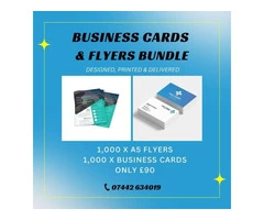 1000 x Business Cards & 1000 x Flyers Bundle on Offer