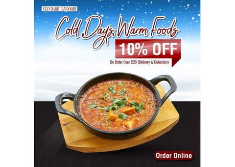 Indian takeaway at Standard Tandoori, your favourite Indian Restaurant!