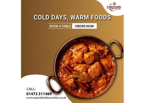 Zaynab Indian Cuisine | ipswich restaurant | indian restaurant