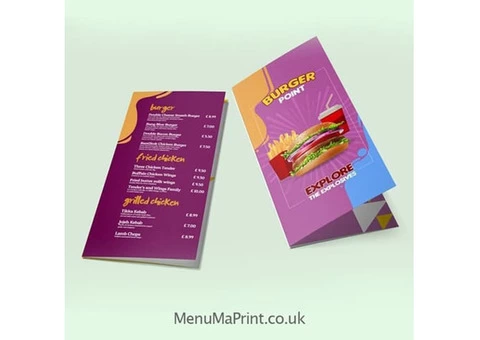 Roll Fold Leaflet Printing UK | MenuMa Print