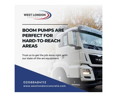 concrete boom pump in London | West London Concrete Ltd