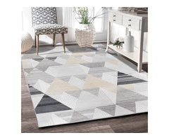 Vernal Clara Geometric Light Yellow, Grey & Black Rug