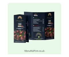 A3 Folded Menu | Leaflet Printing - A3 Takeaway Menu | MenuMa Print