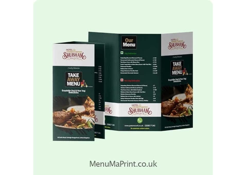 A3 Folded Menu | Leaflet Printing - A3 Takeaway Menu | MenuMa Print - 4/4
