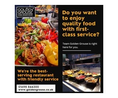 Enjoy quality food with first-class service
