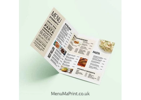 Best Restaurant Menu Printing Near Me | MenuMa Print - 7/13