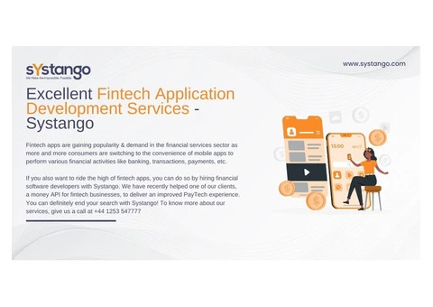 Excellent Fintech Application Development Services - Systango