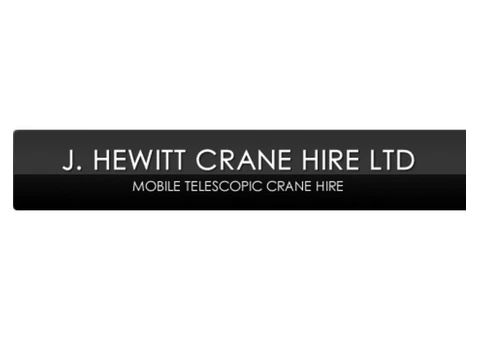 Get the job done with J Hewitt Crane Hire Ltd.