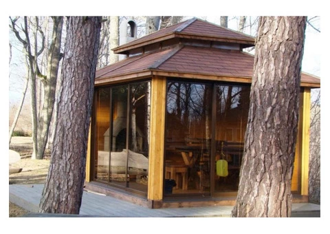 Hand Made Siesta Shade Sauna with Glasses Available.