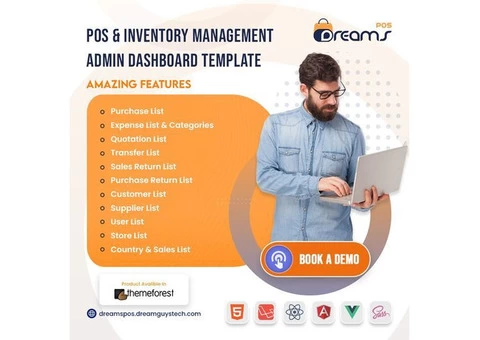 DreamsPOS - POS & Inventory Management Admin Dashboard Template
