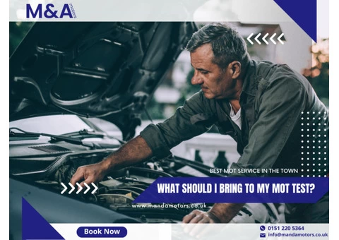 What Should I Bring to My MOT Test? - M and A Motors - 2/2