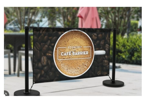 Stand Out with Full Circle Print Ltd's Shop Barrier Prints and Cafe Banners