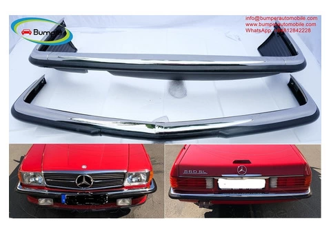 Mercedes Benz EU SL107 SLC year (1971-1989) full set chrome new bumper. - 1/4